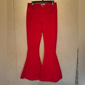 Judy Blue Cherry Red Flare Jeans